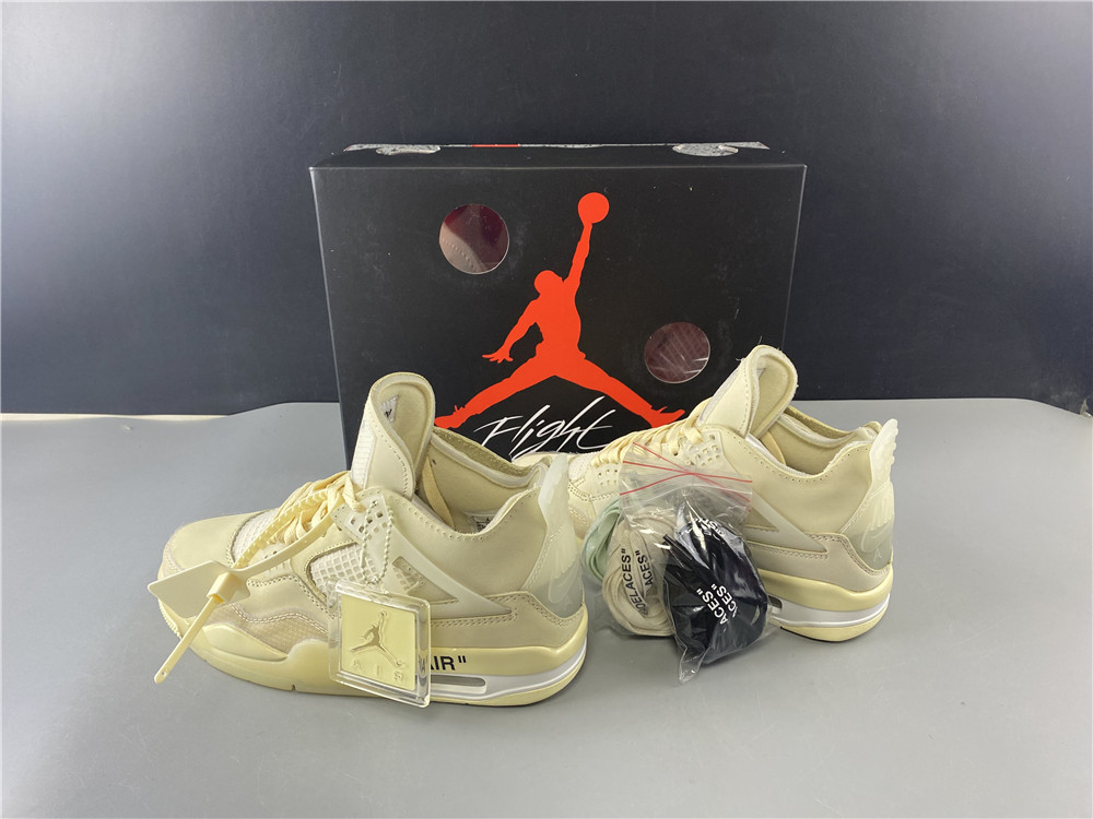 Off-White x Air Jordan 4 Sail CV9388-100