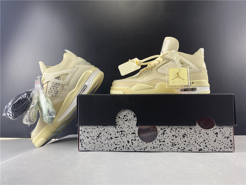 Off-White x Air Jordan 4 Sail CV9388-100