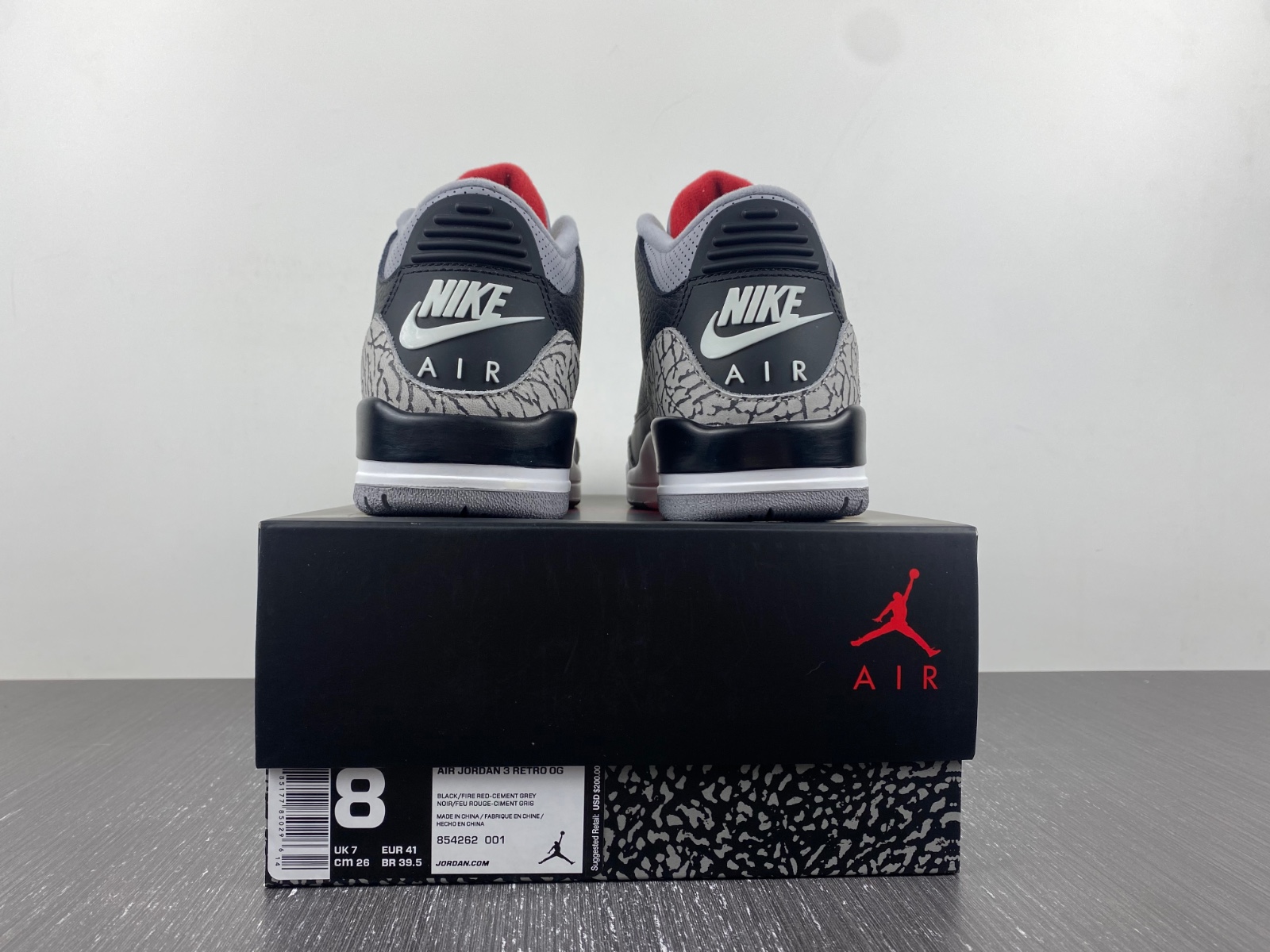Air Jordan 3 Black Cement 854262-001