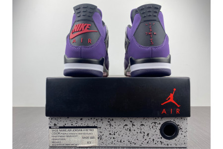 Jordan 4 Retro Travis Scott Purple (Friends and Family) 766296 LN4