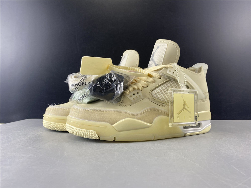 Off-White x Air Jordan 4 Sail CV9388-100