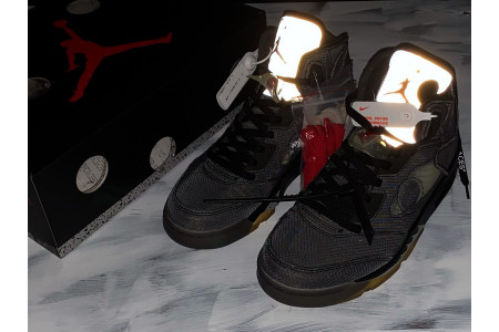 Off-White x Air Jordan 5 Black CT8480-001