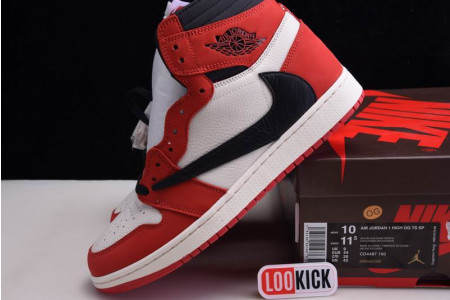 TRAVIS SCOTT X AIR JORDAN 1 RETRO HIGH OG – CD4487 100(RED)