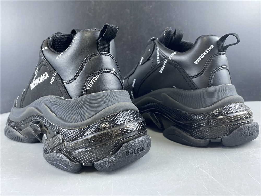 Balenciaga Triple S Allover Logo Black