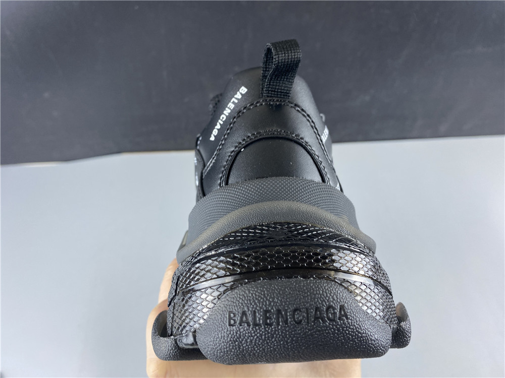Balenciaga Triple S Allover Logo Black
