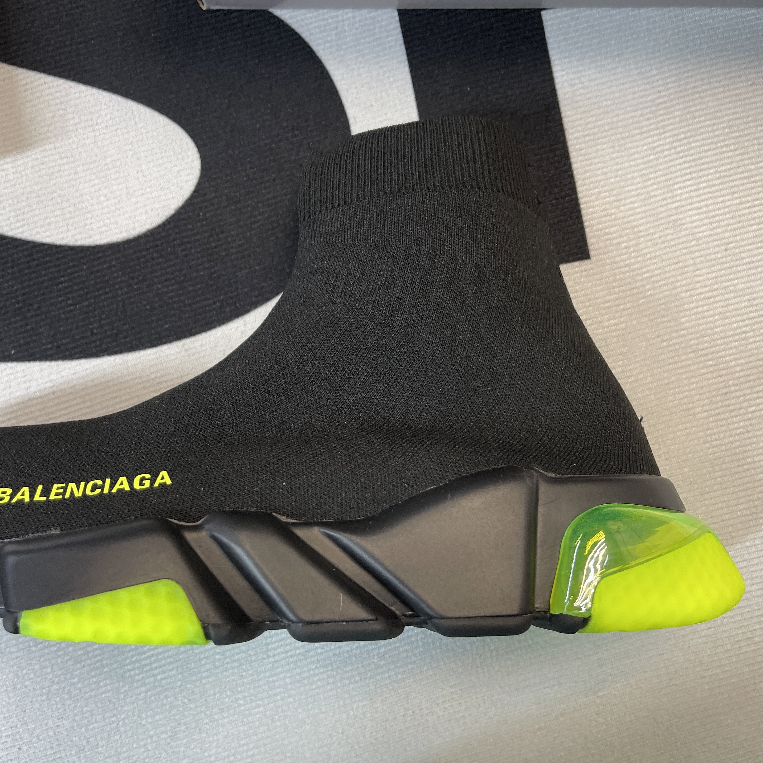 Balenciaga Speed Clear Sole Yellow Fluo