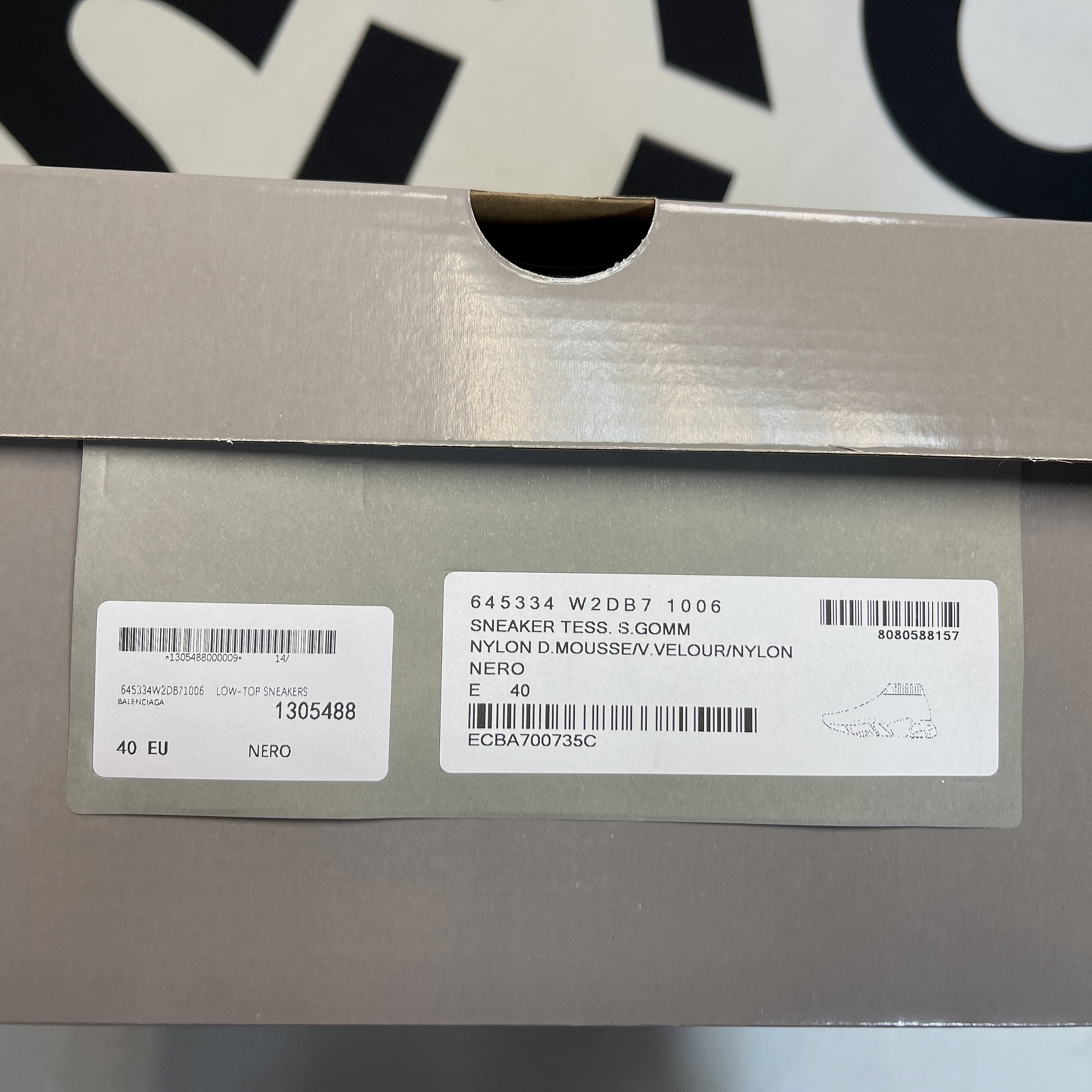 Balenciaga Speed Graffiti Trainers Black White Logo