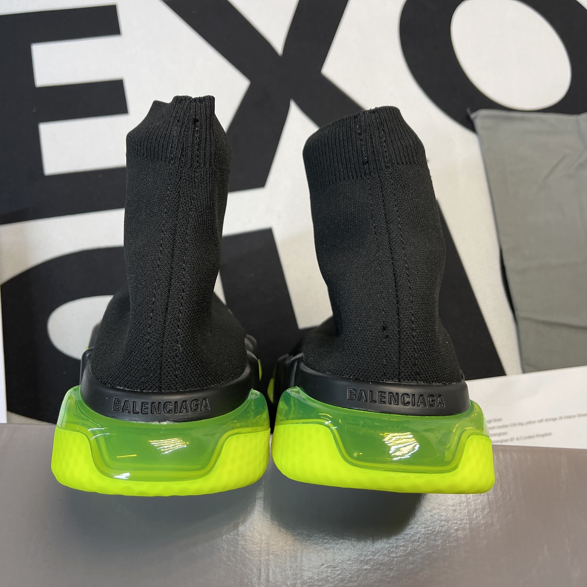 Balenciaga Speed Clear Sole Yellow Fluo