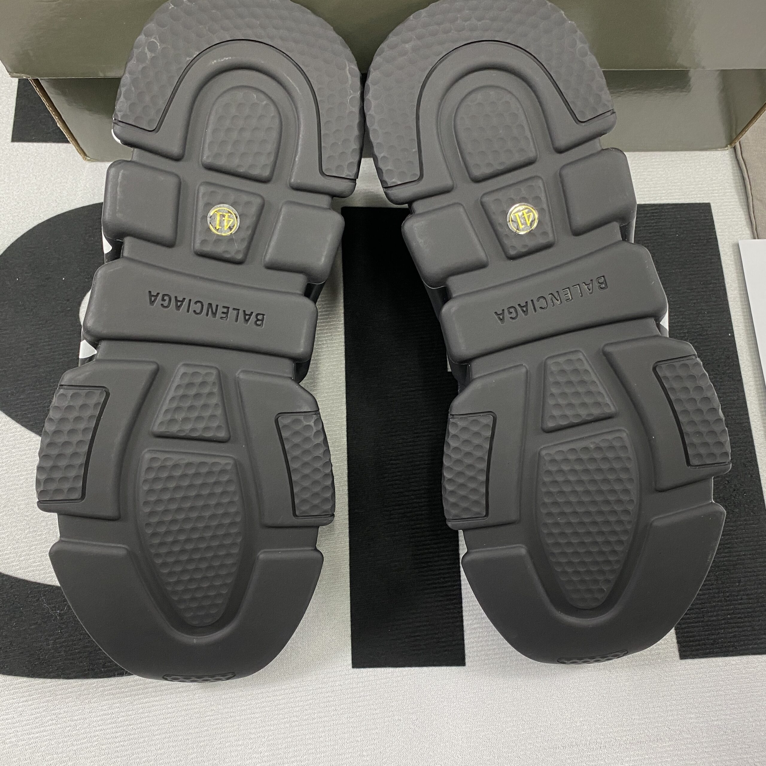 Balenciaga Speed Graffiti Trainers Black White Logo